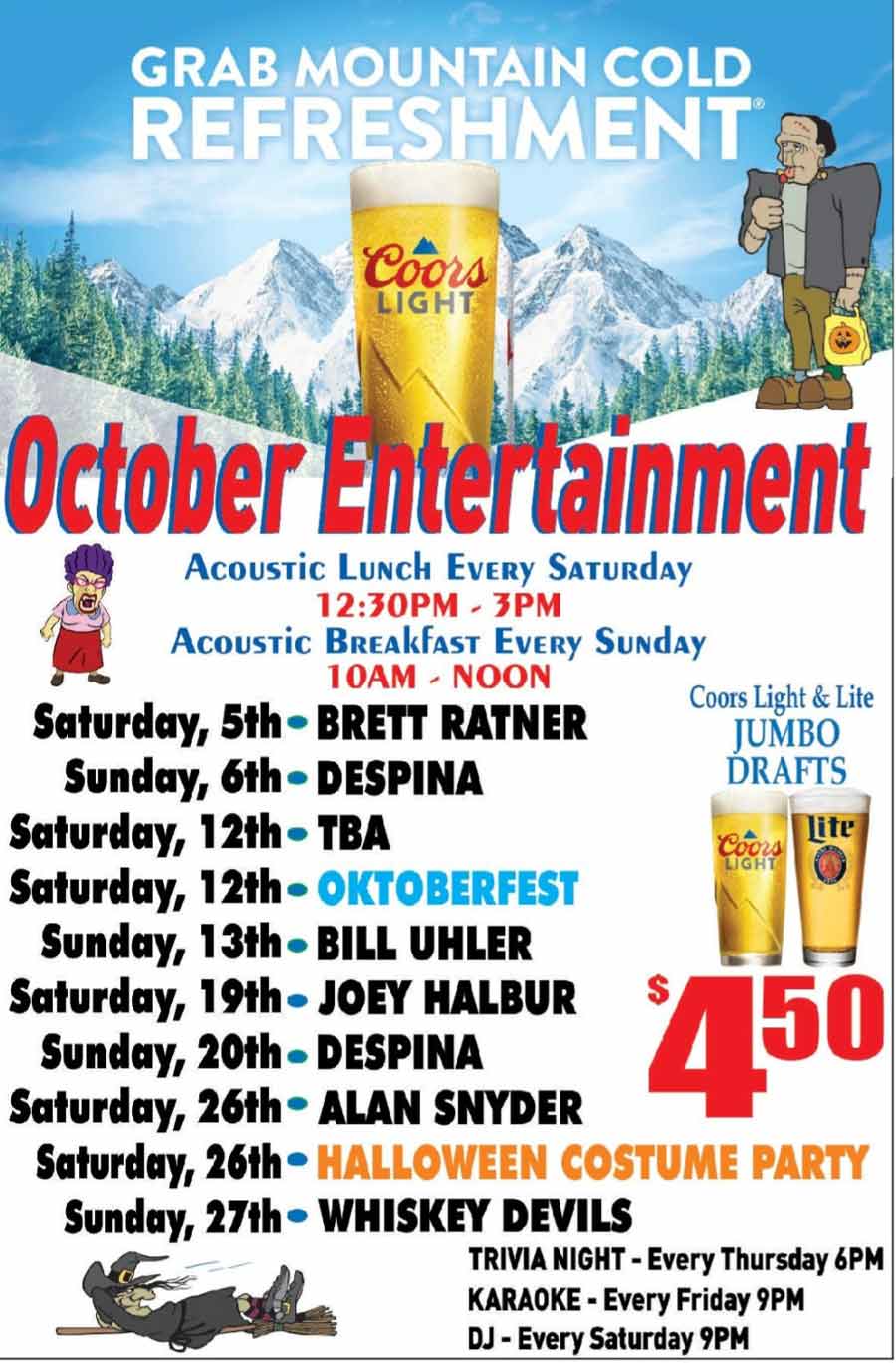 October Entertainment lineup at the Lodge of Antioch